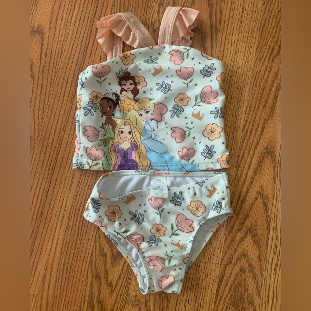 Disney Princess Two-Piece Swimsuit 3T toddler girl